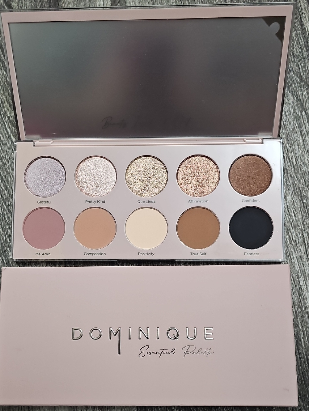 Dominique Soft Neutrals & Pink Gold Eyeshadow Palette